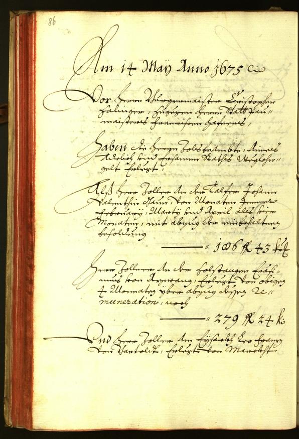 Stadtarchiv Bozen - BOhisto Ratsprotokoll 1675 