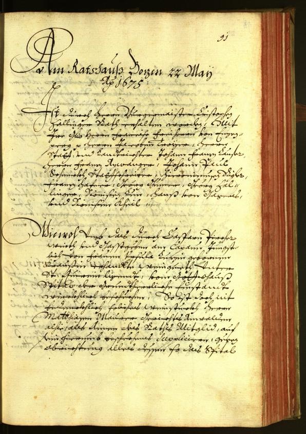 Civic Archives of Bozen-Bolzano - BOhisto Minutes of the council 1675 