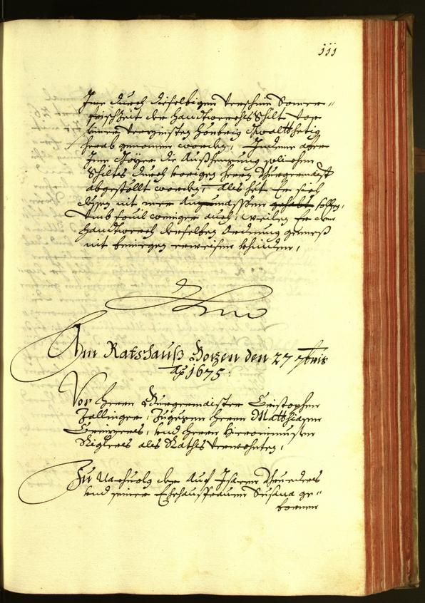 Civic Archives of Bozen-Bolzano - BOhisto Minutes of the council 1675 