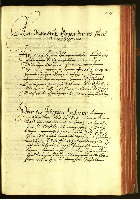 Archivio Storico della Città di Bolzano - BOhisto protocollo consiliare 1675 