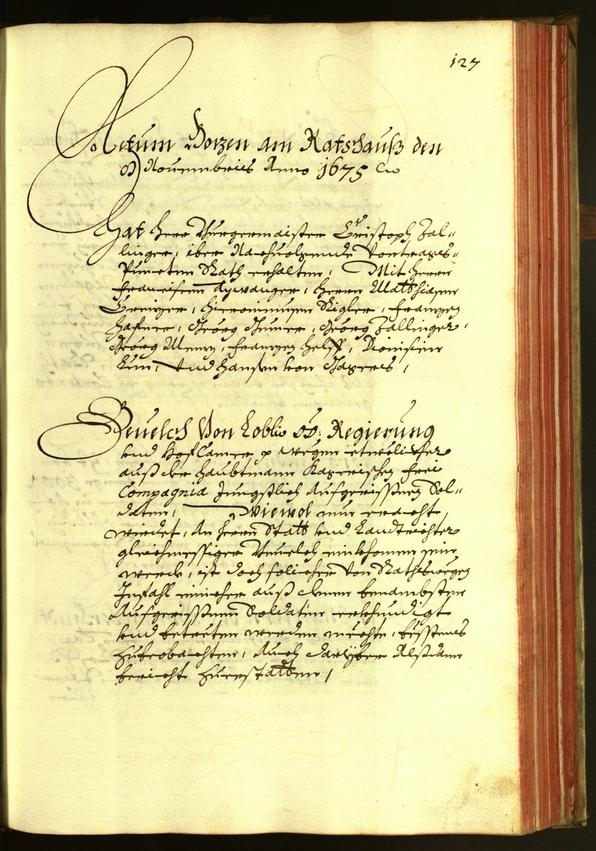 Civic Archives of Bozen-Bolzano - BOhisto Minutes of the council 1675 