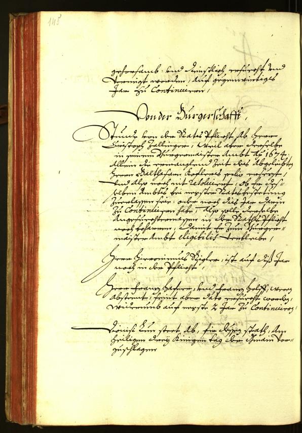 Stadtarchiv Bozen - BOhisto Ratsprotokoll 1675 