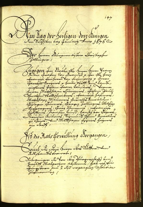 Stadtarchiv Bozen - BOhisto Ratsprotokoll 1675 