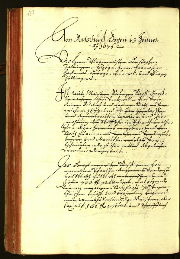 Civic Archives of Bozen-Bolzano - BOhisto Minutes of the council 1675 