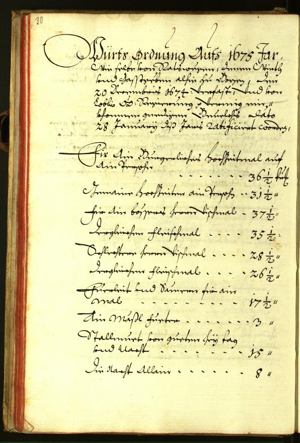 Stadtarchiv Bozen - BOhisto Ratsprotokoll 1675 