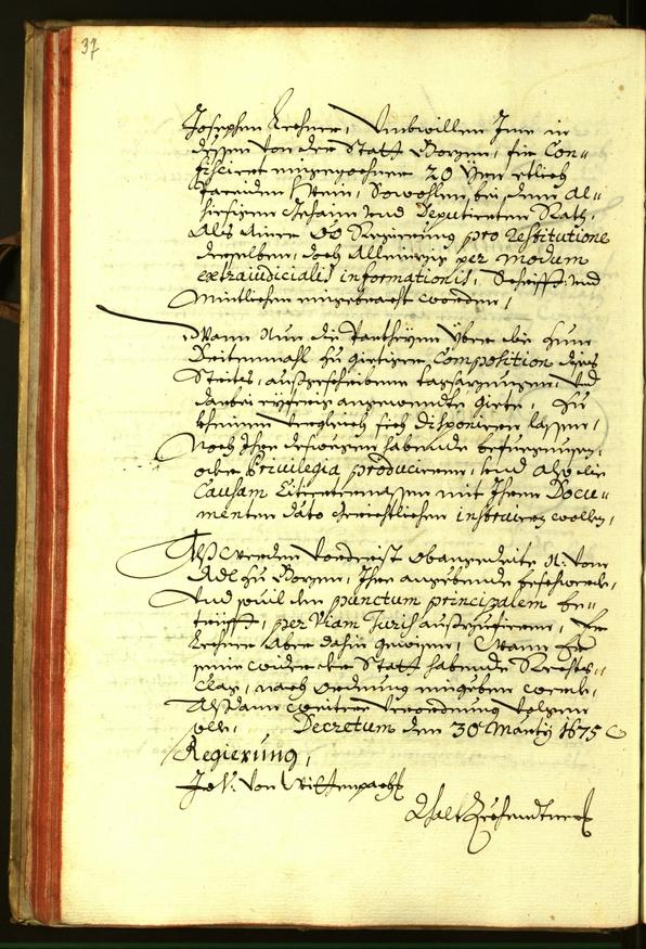 Civic Archives of Bozen-Bolzano - BOhisto Minutes of the council 1675 