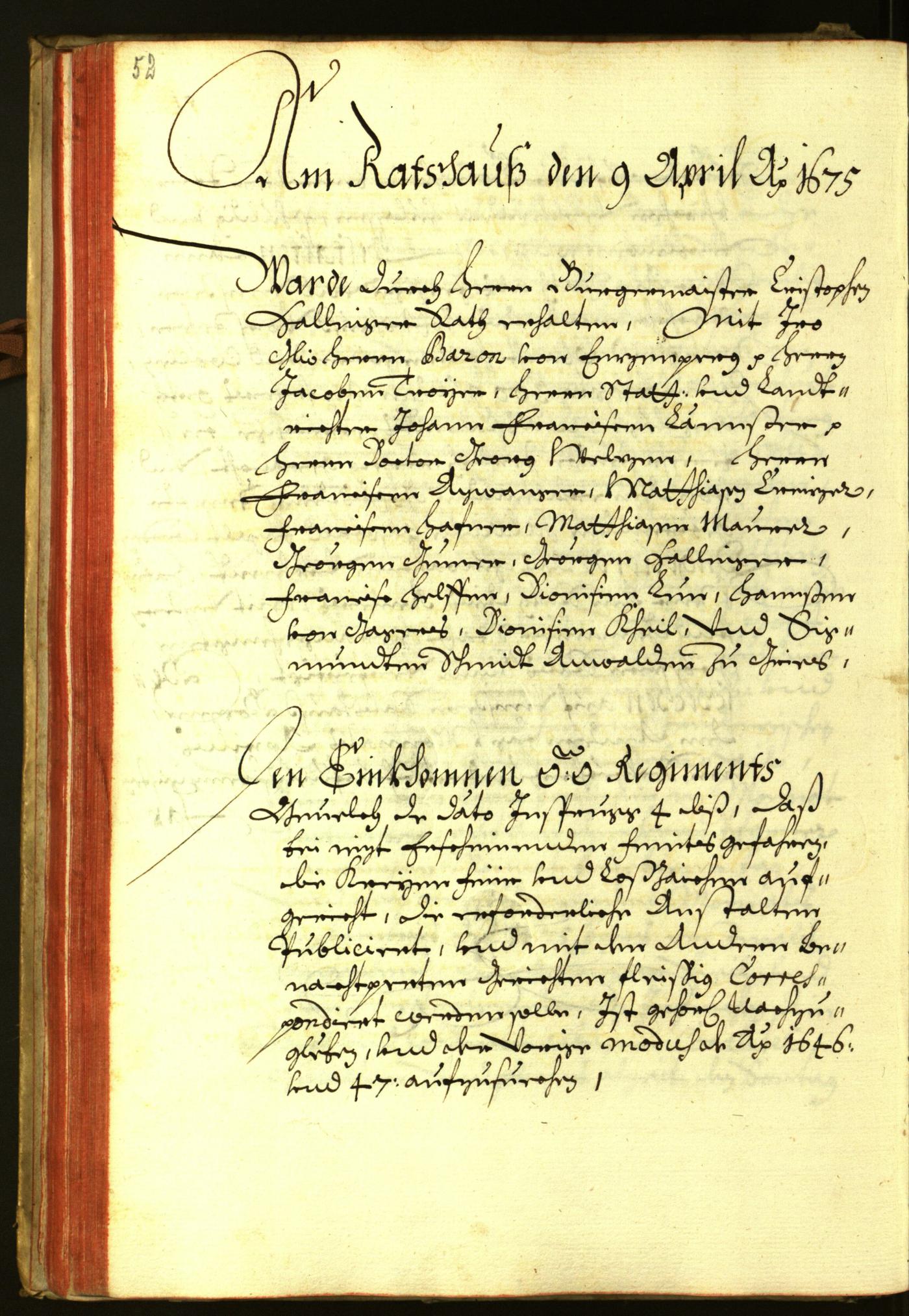 Civic Archives of Bozen-Bolzano - BOhisto Minutes of the council 1675 