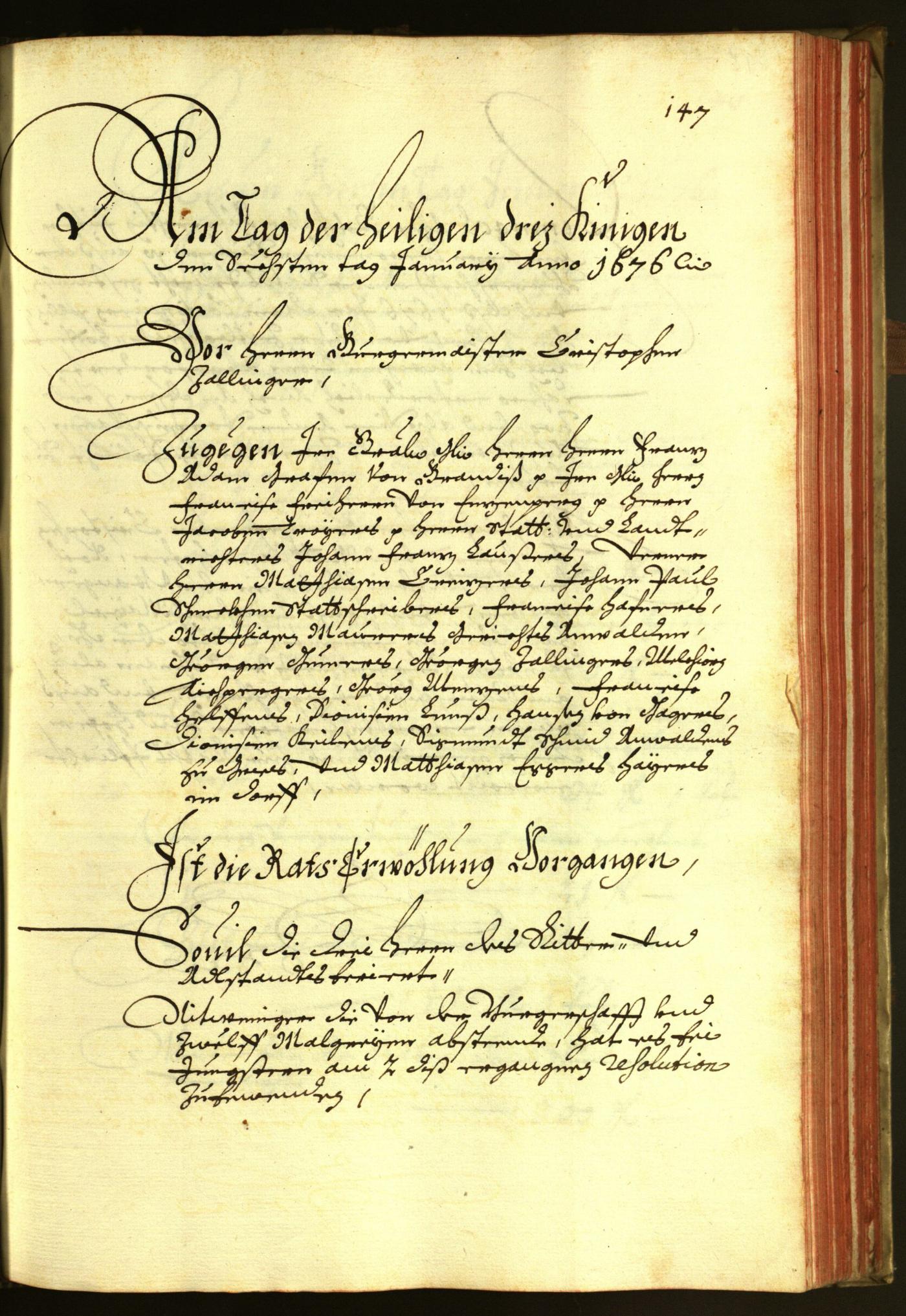 Stadtarchiv Bozen - BOhisto Ratsprotokoll 1675 