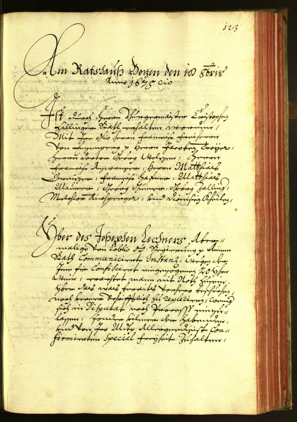 Civic Archives of Bozen-Bolzano - BOhisto Minutes of the council 1675 