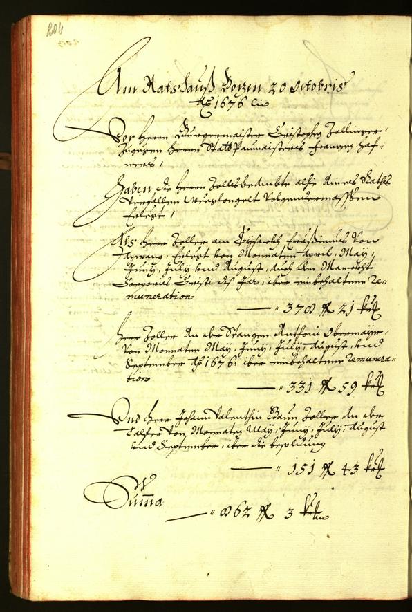 Civic Archives of Bozen-Bolzano - BOhisto Minutes of the council 1676 