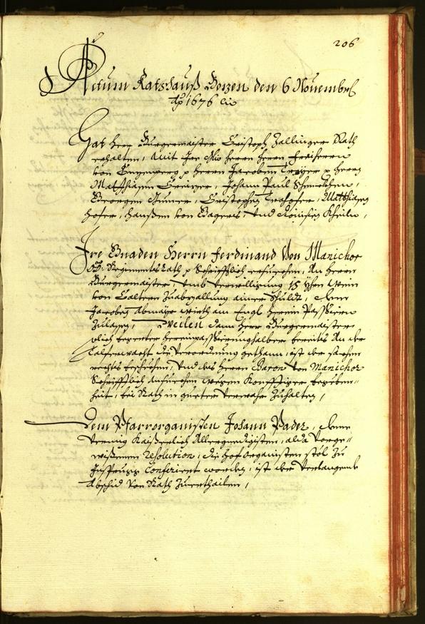 Civic Archives of Bozen-Bolzano - BOhisto Minutes of the council 1676 