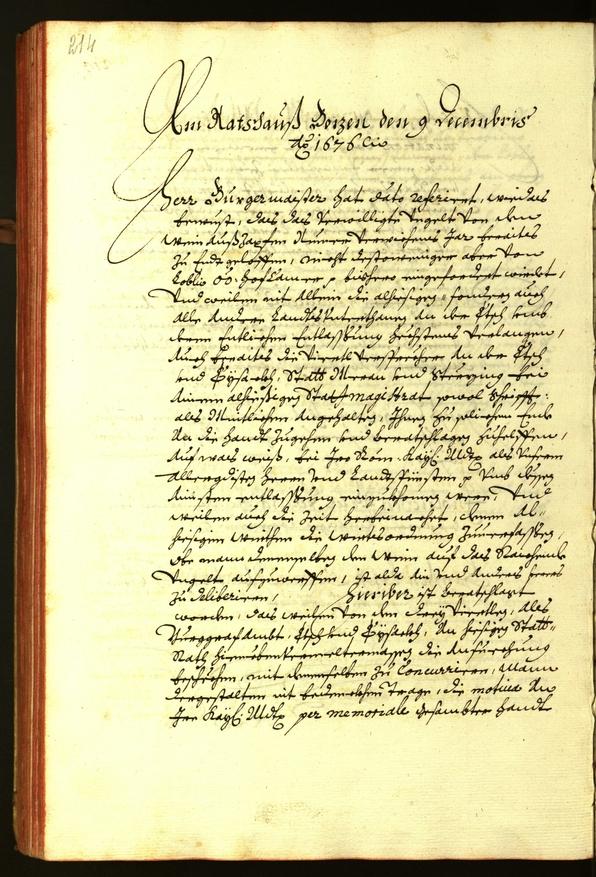 Archivio Storico della Città di Bolzano - BOhisto protocollo consiliare 1676 