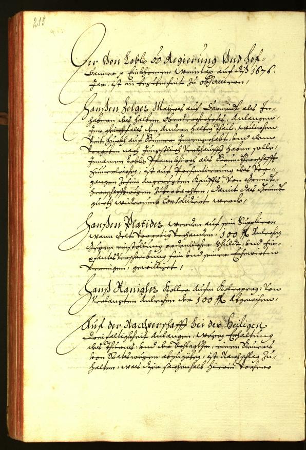 Archivio Storico della Città di Bolzano - BOhisto protocollo consiliare 1676 