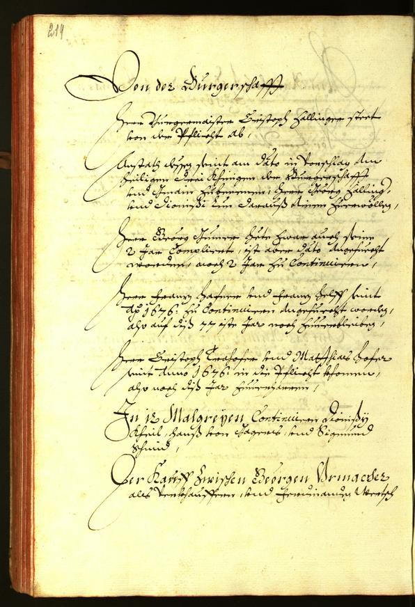 Stadtarchiv Bozen - BOhisto Ratsprotokoll 1676 