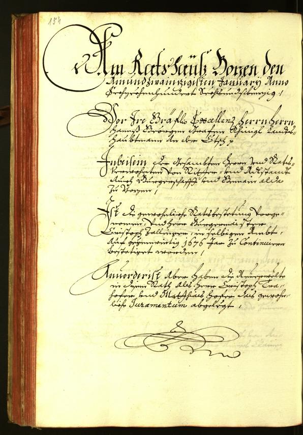 Stadtarchiv Bozen - BOhisto Ratsprotokoll 1676 