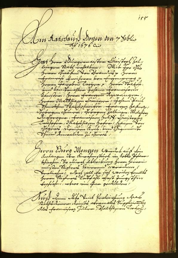 Civic Archives of Bozen-Bolzano - BOhisto Minutes of the council 1676 