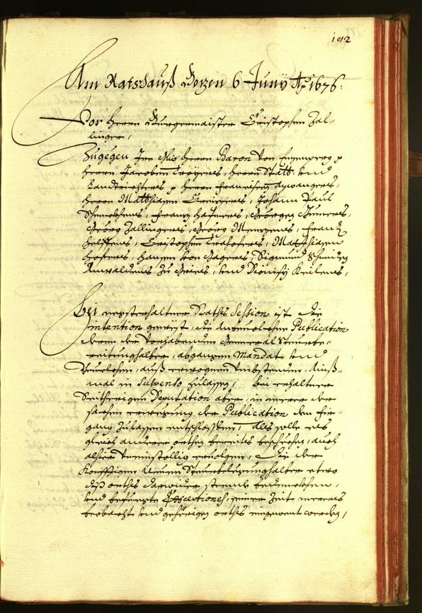 Archivio Storico della Città di Bolzano - BOhisto protocollo consiliare 1676 