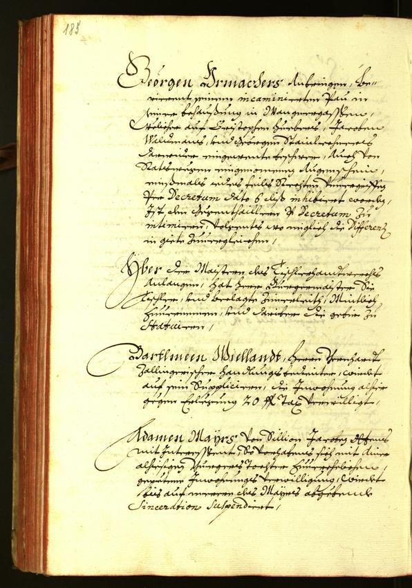 Stadtarchiv Bozen - BOhisto Ratsprotokoll 1676 