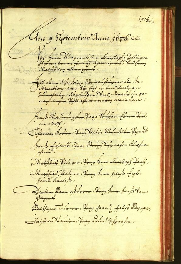 Archivio Storico della Città di Bolzano - BOhisto protocollo consiliare 1676 