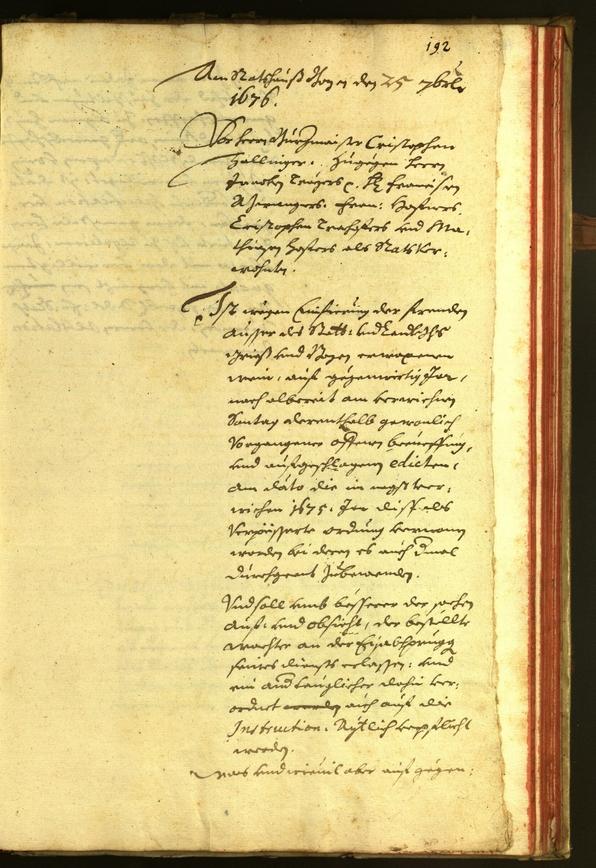 Stadtarchiv Bozen - BOhisto Ratsprotokoll 1676 