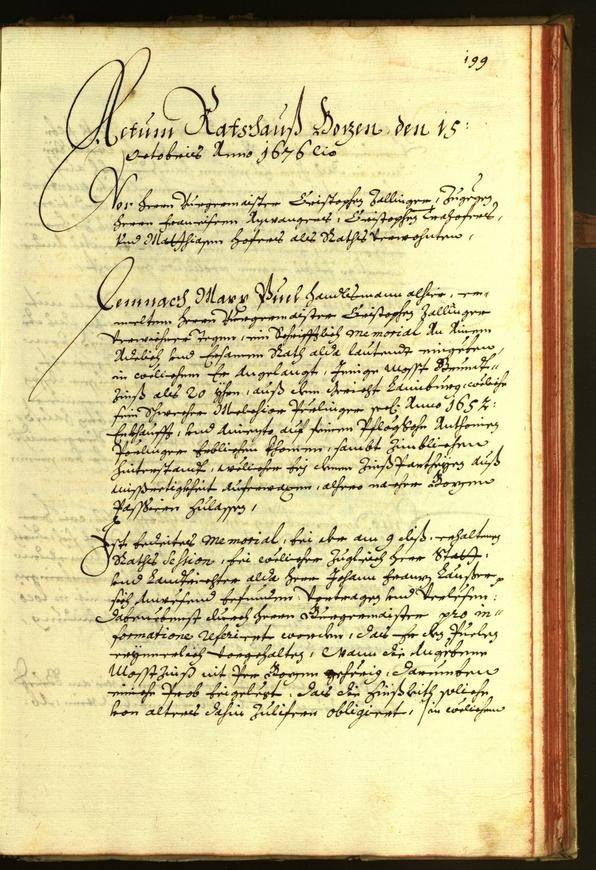 Archivio Storico della Città di Bolzano - BOhisto protocollo consiliare 1676 