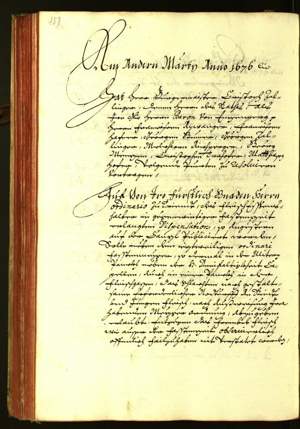 Stadtarchiv Bozen - BOhisto Ratsprotokoll 1676 