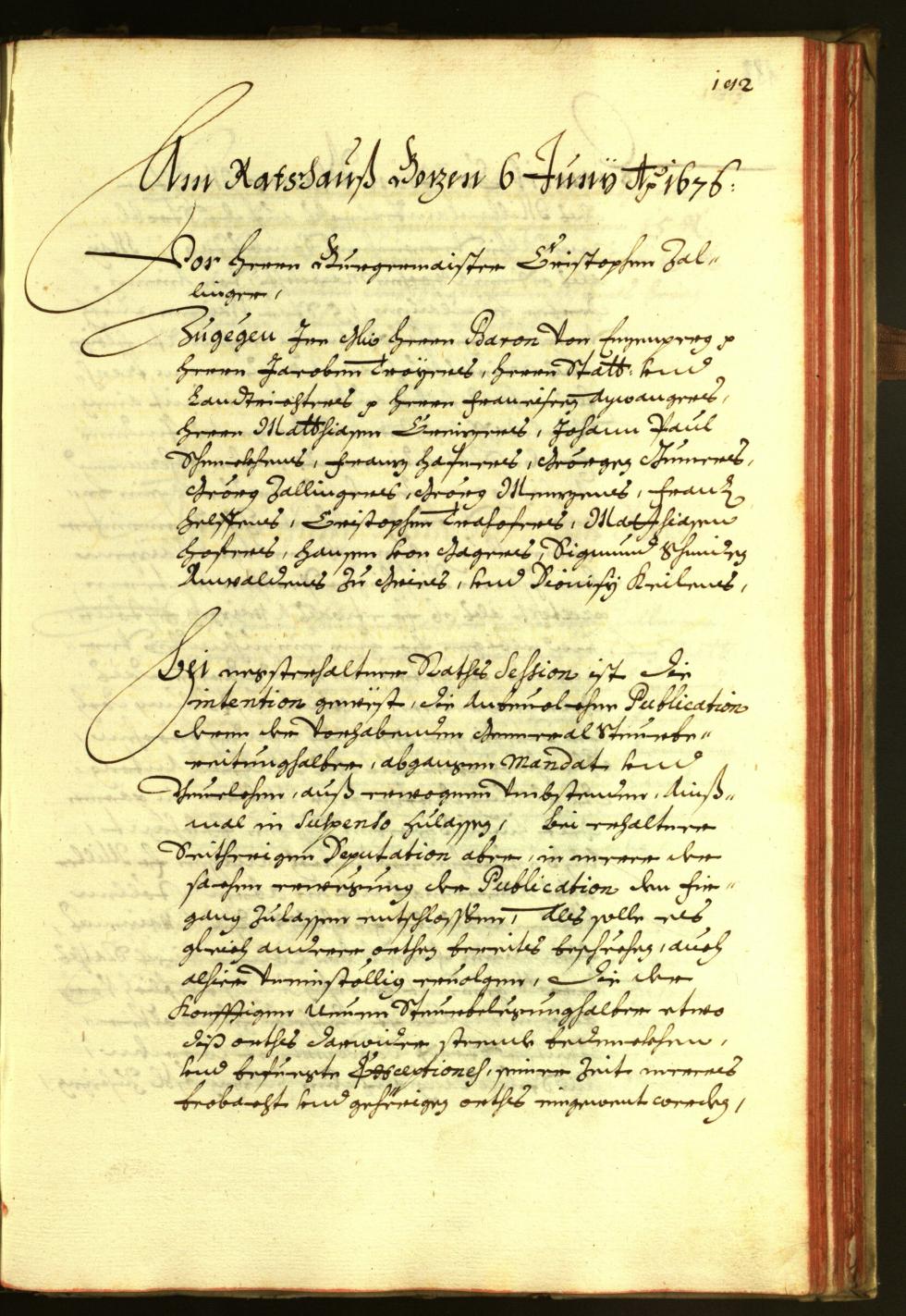 Civic Archives of Bozen-Bolzano - BOhisto Minutes of the council 1676 