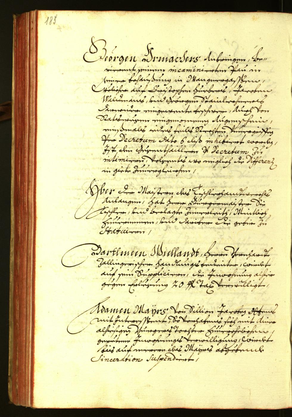 Stadtarchiv Bozen - BOhisto Ratsprotokoll 1676 