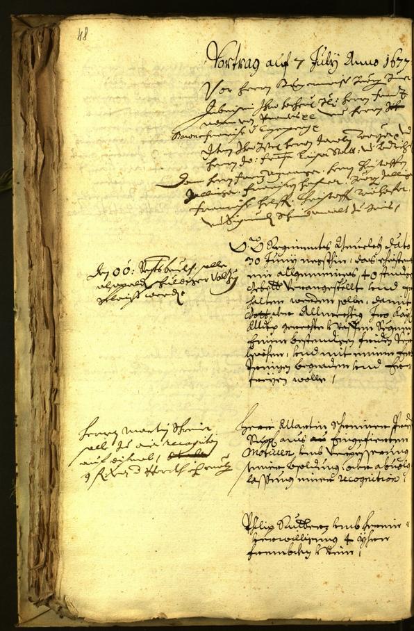 Stadtarchiv Bozen - BOhisto Ratsprotokoll 1677 