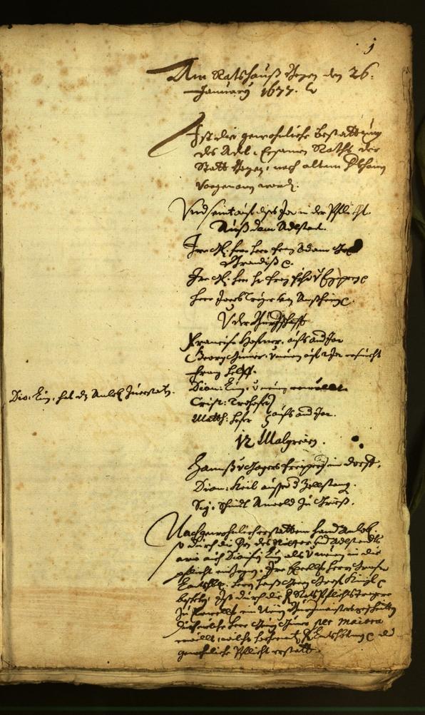 Civic Archives of Bozen-Bolzano - BOhisto Minutes of the council 1677 