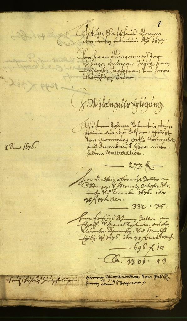 Stadtarchiv Bozen - BOhisto Ratsprotokoll 1677 