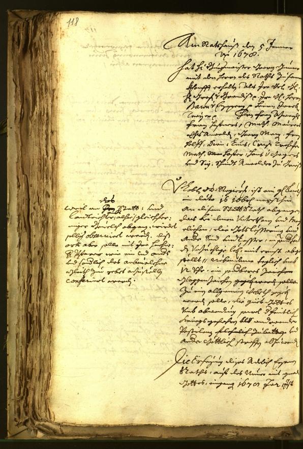 Stadtarchiv Bozen - BOhisto Ratsprotokoll 1677 