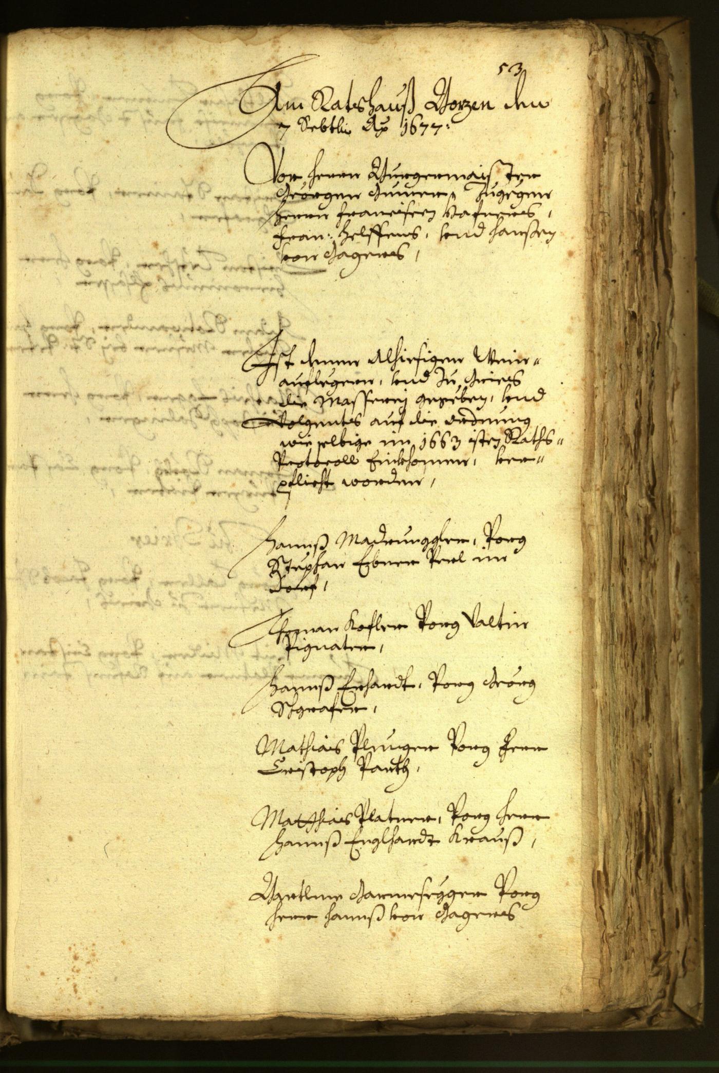 Civic Archives of Bozen-Bolzano - BOhisto Minutes of the council 1677 