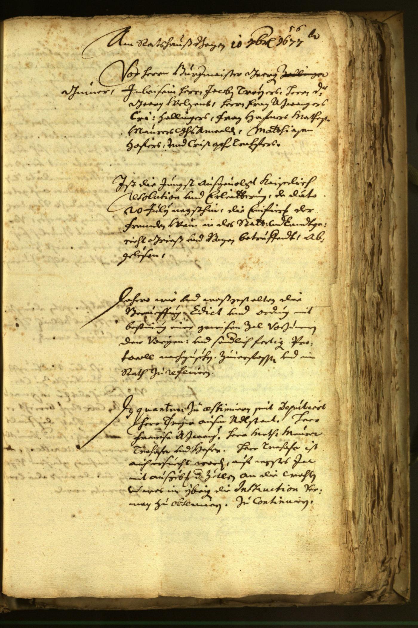 Archivio Storico della Città di Bolzano - BOhisto protocollo consiliare 1677 