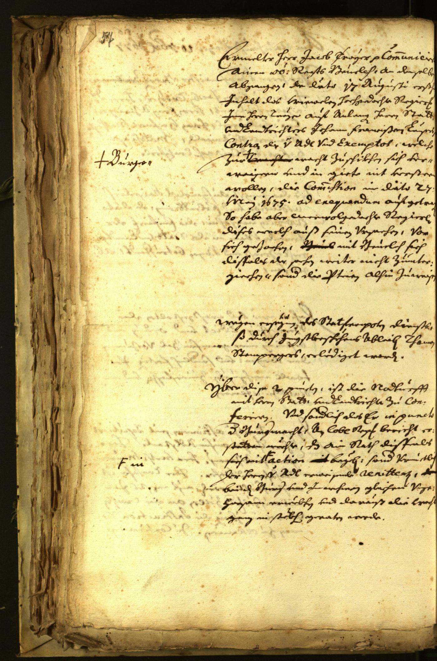 Stadtarchiv Bozen - BOhisto Ratsprotokoll 1677 