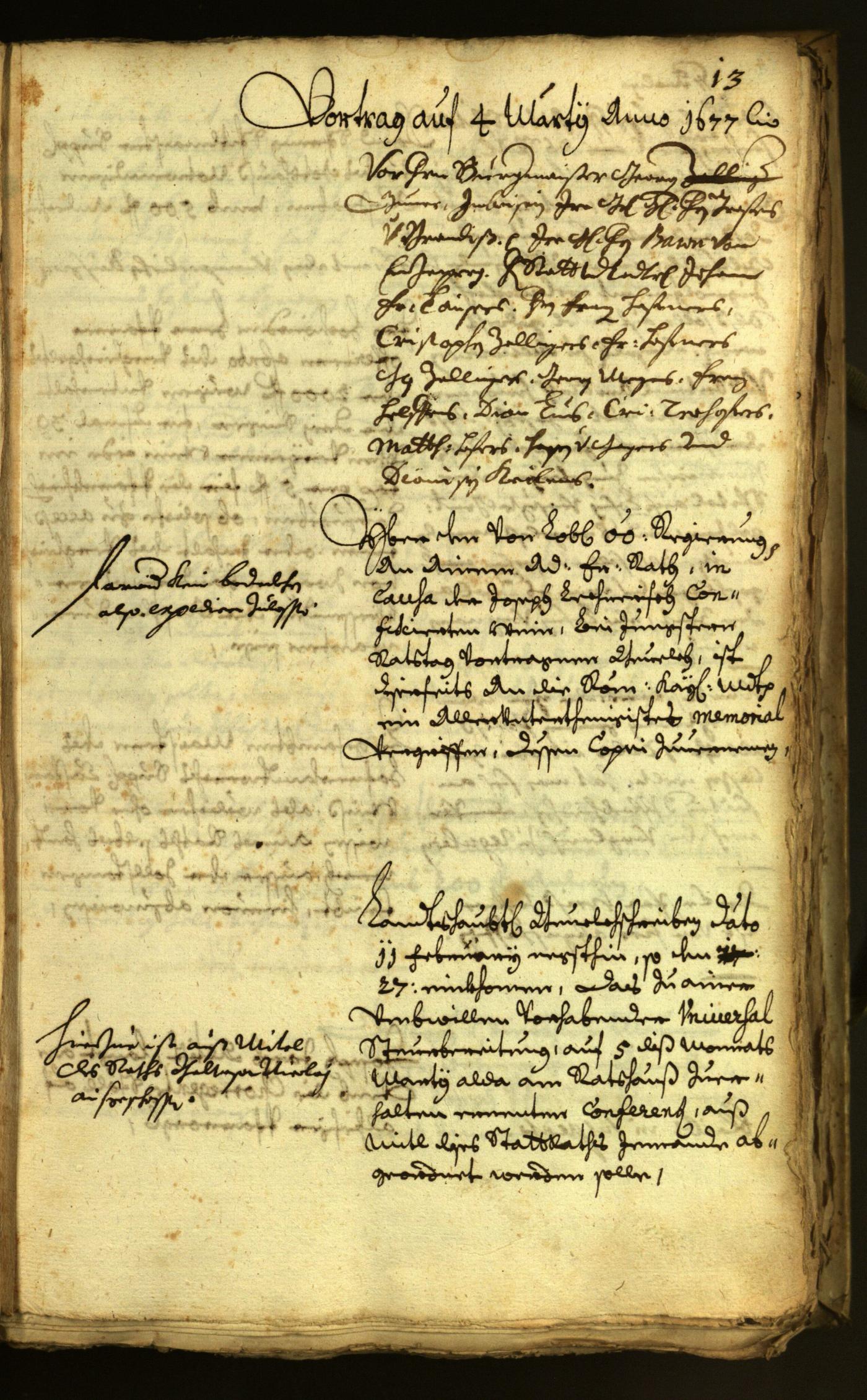 Stadtarchiv Bozen - BOhisto Ratsprotokoll 1677 