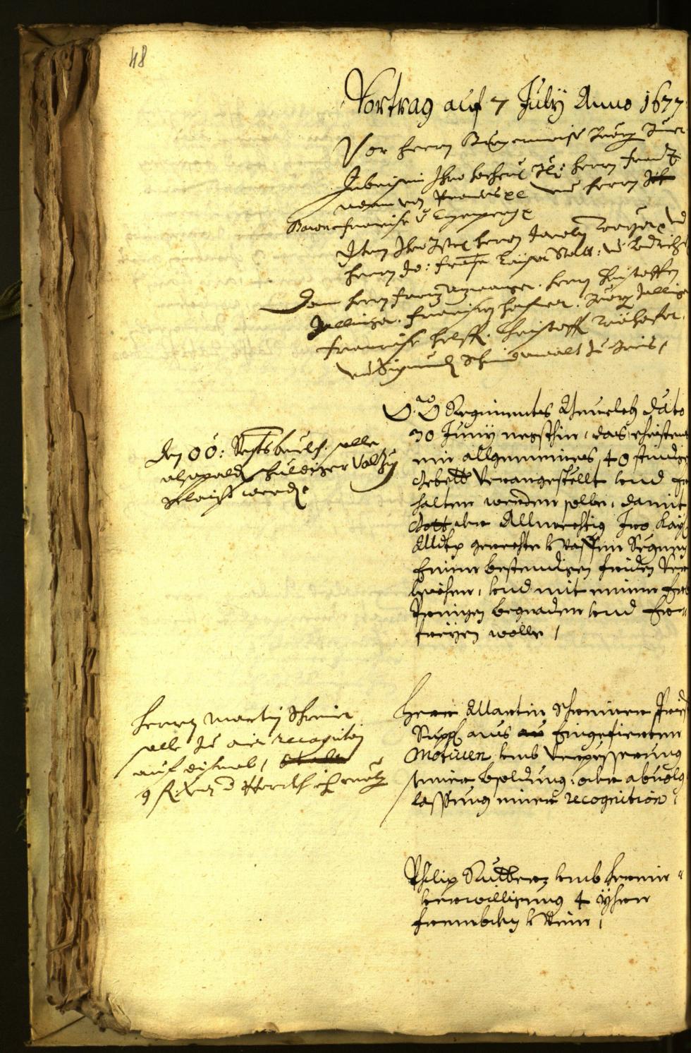 Stadtarchiv Bozen - BOhisto Ratsprotokoll 1677 