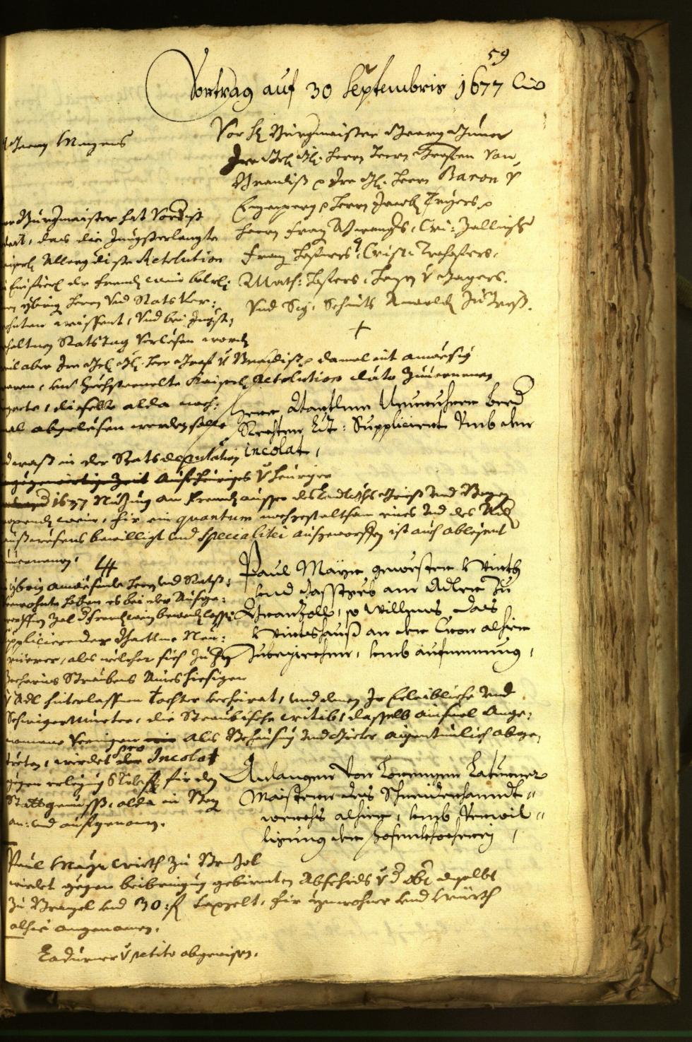 Civic Archives of Bozen-Bolzano - BOhisto Minutes of the council 1677 