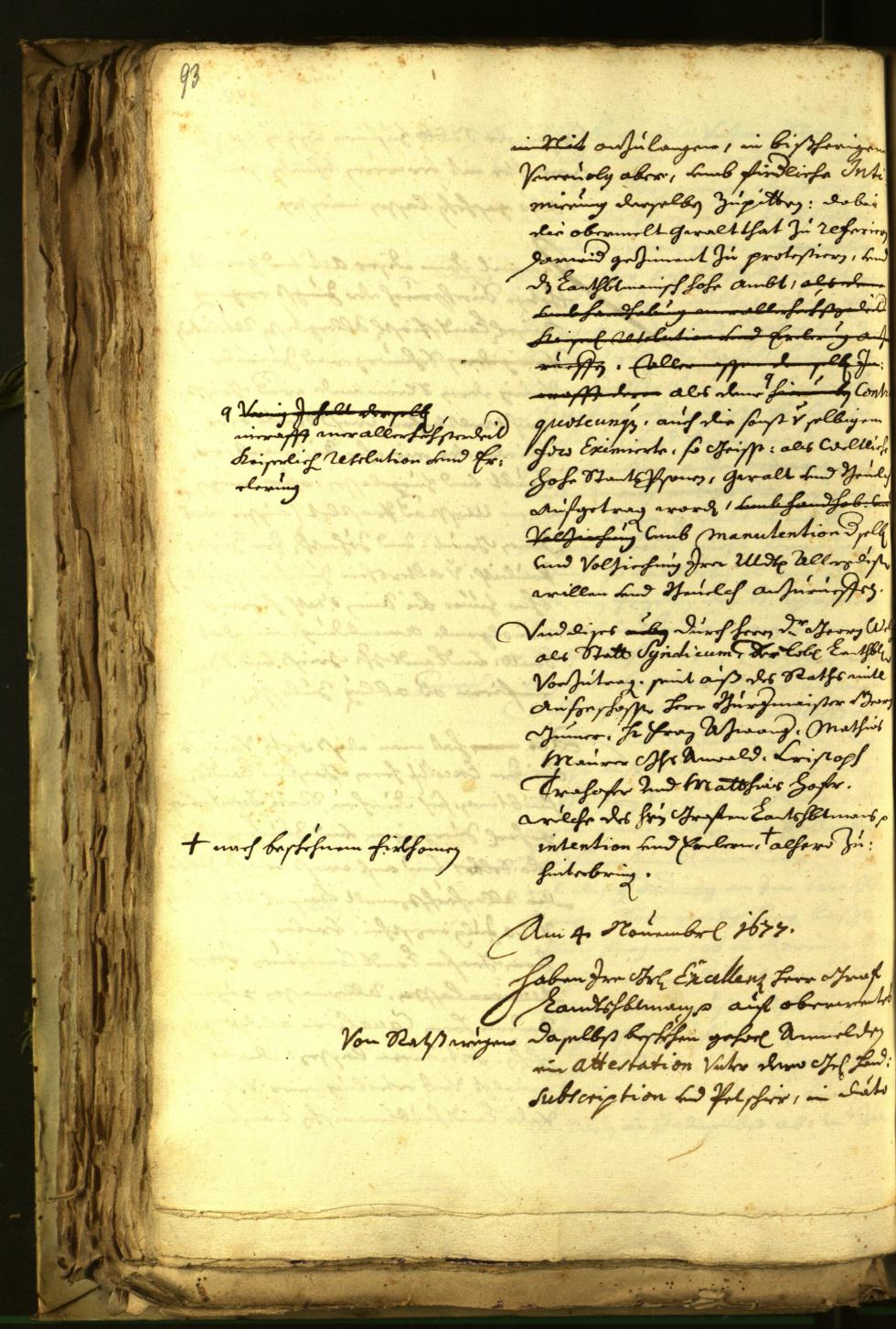 Stadtarchiv Bozen - BOhisto Ratsprotokoll 1677 