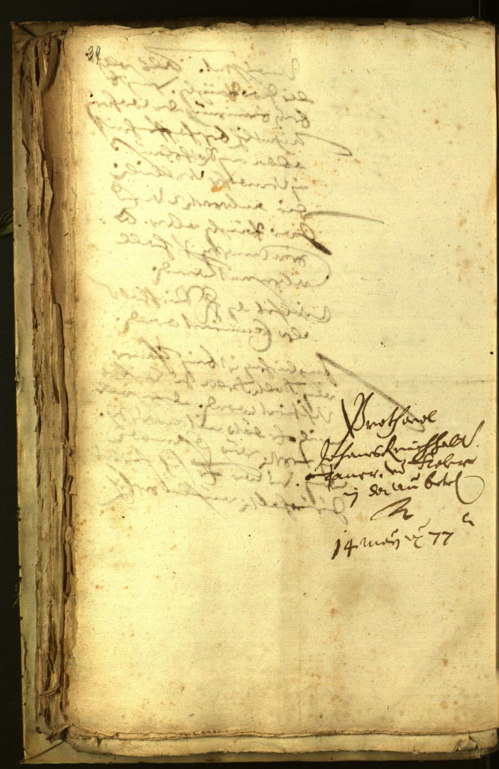 Stadtarchiv Bozen - BOhisto Ratsprotokoll 1677 