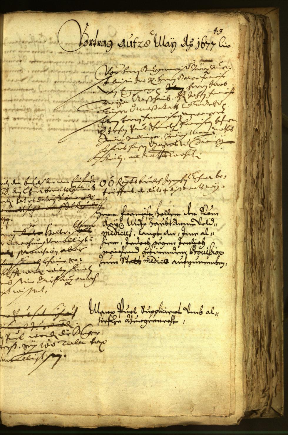 Stadtarchiv Bozen - BOhisto Ratsprotokoll 1677 