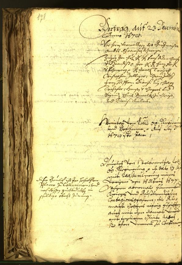 Stadtarchiv Bozen - BOhisto Ratsprotokoll 1678 