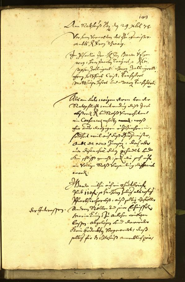 Stadtarchiv Bozen - BOhisto Ratsprotokoll 1678 