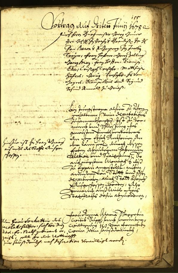 Stadtarchiv Bozen - BOhisto Ratsprotokoll 1678 