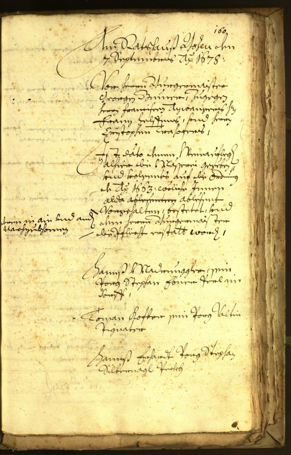 Stadtarchiv Bozen - BOhisto Ratsprotokoll 1678 