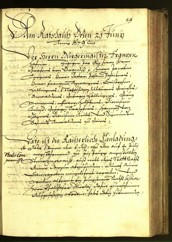 Stadtarchiv Bozen - BOhisto Ratsprotokoll 1679 