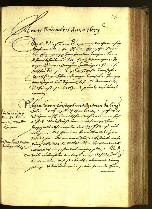 Civic Archives of Bozen-Bolzano - BOhisto Minutes of the council 1679 