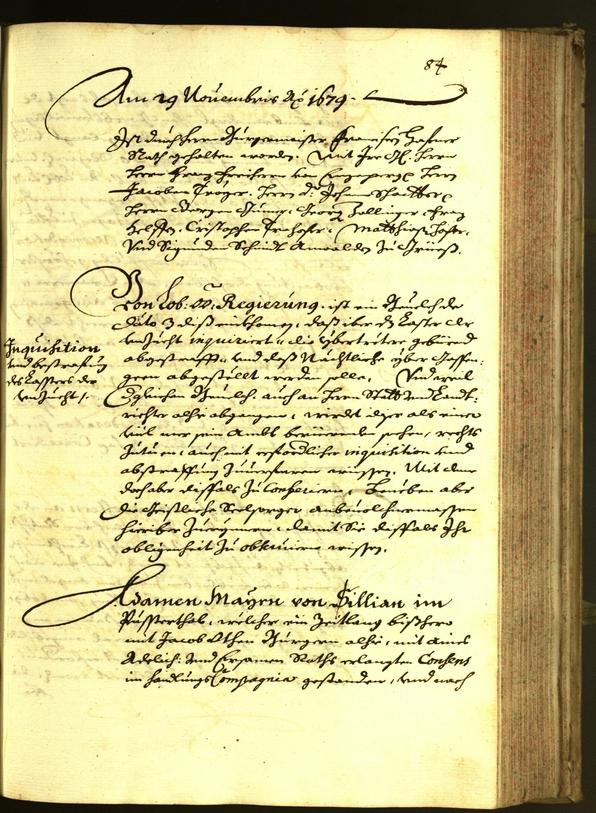 Stadtarchiv Bozen - BOhisto Ratsprotokoll 1679 