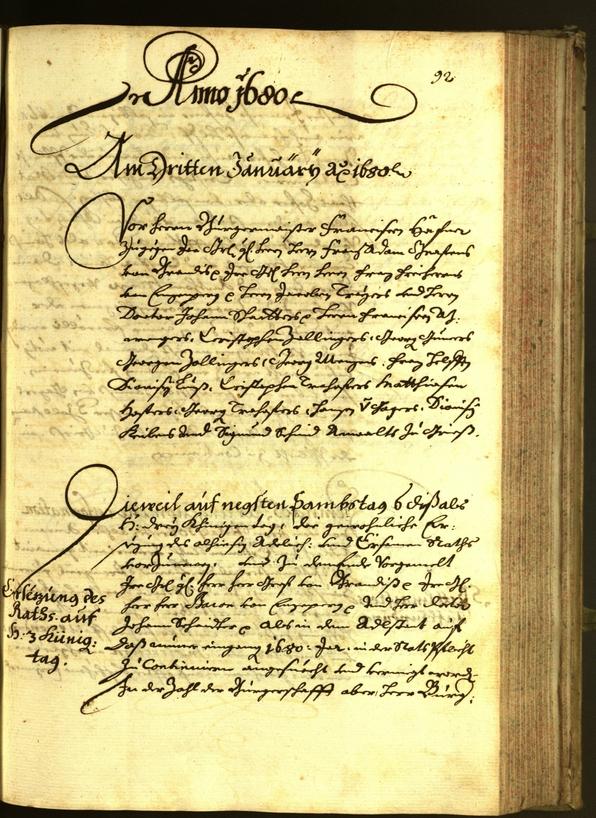 Stadtarchiv Bozen - BOhisto Ratsprotokoll 1679 