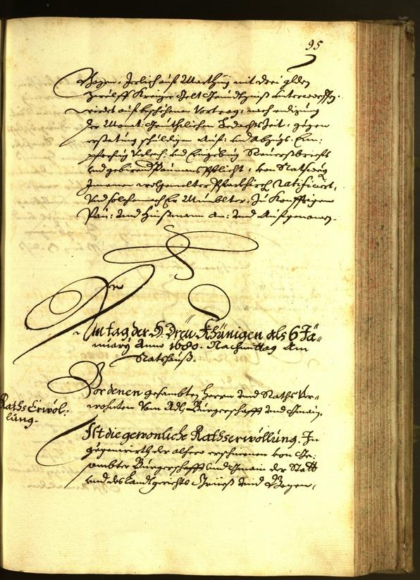 Stadtarchiv Bozen - BOhisto Ratsprotokoll 1679 